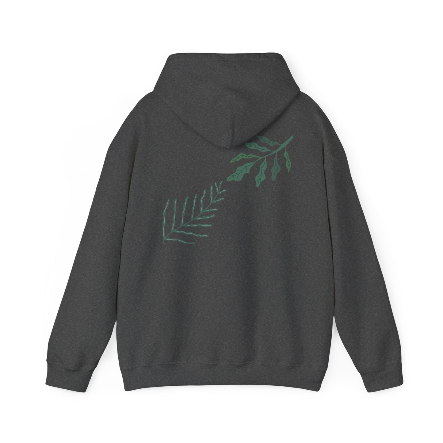 Hooded Sweatshirt - Nature-Inspired Print with Interlocking Branches Design