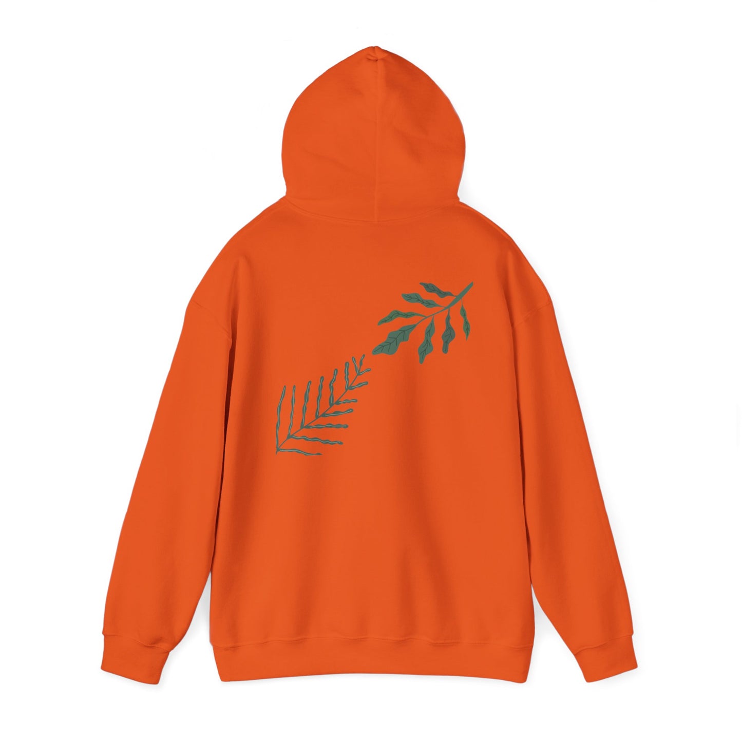 Hooded Sweatshirt - Nature-Inspired Print with Interlocking Branches Design