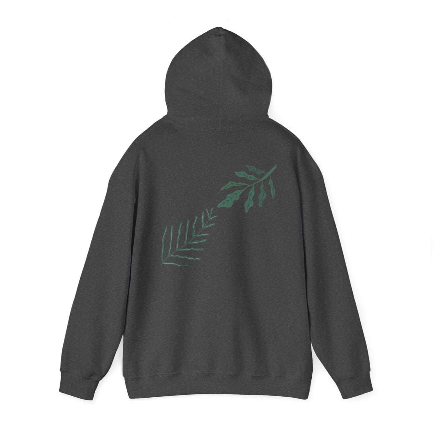 Hooded Sweatshirt - Nature-Inspired Print with Interlocking Branches Design