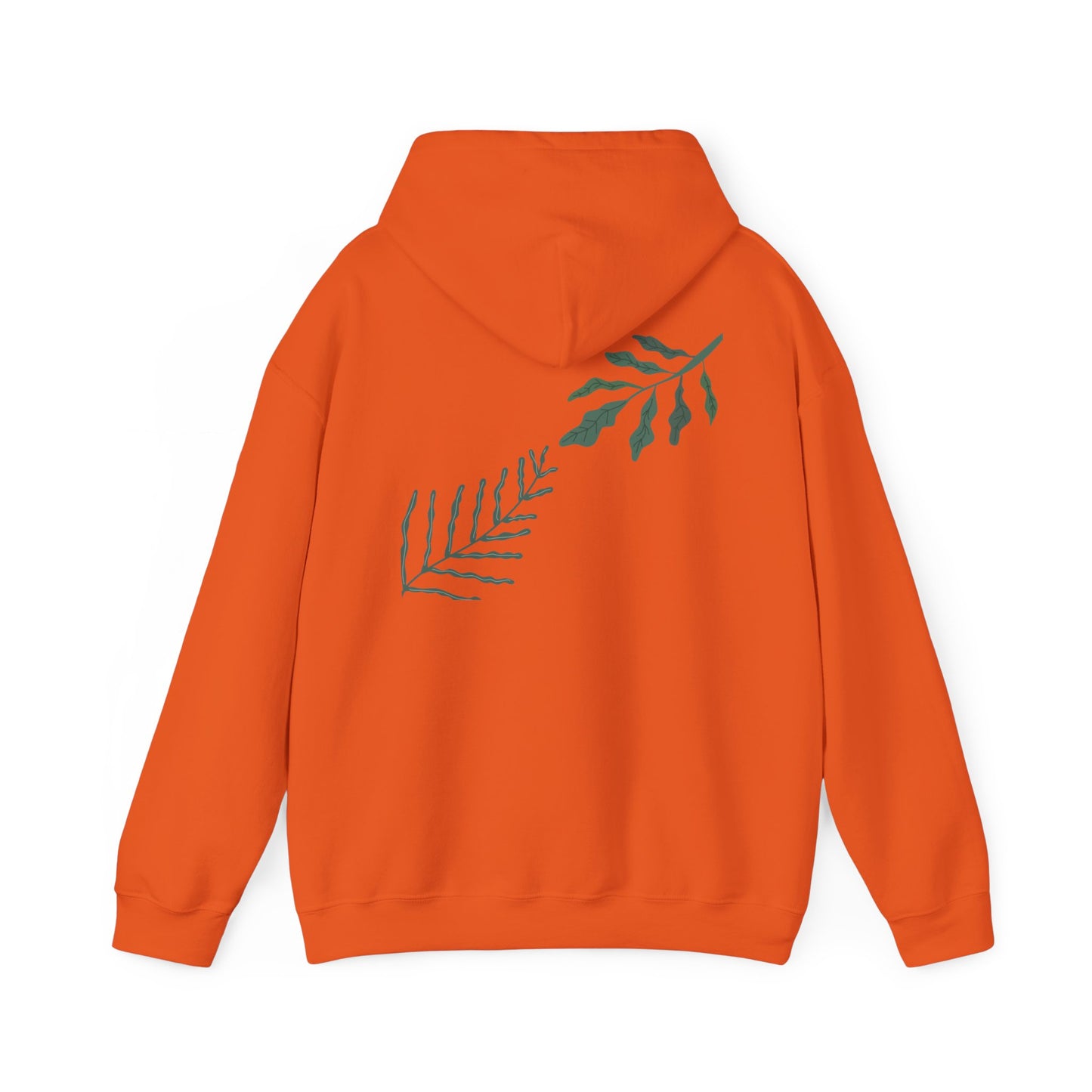 Hooded Sweatshirt - Nature-Inspired Print with Interlocking Branches Design